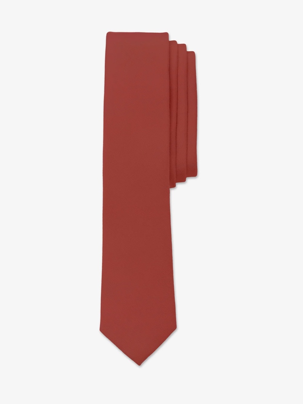 Birdy Grey Simon Skinny Tie – Burnt Orange Matte